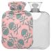 Naanle skull hot water bottle with reference warm and cold therapy Transparent hot water bottle 2l large hot hot water bottle for bed hand feet heat pain relief