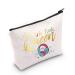 LEVLO Funny Tik Tok Cosmetic Bag Tik Tok Fans Gift Tik Tok Queen Makeup Zipper Bag for Women Girls TK Queen