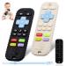 Baby biting toys 3 pieces of baby remote control bite ring silicone toothing aid baby bpa-free with baby pacifier chain silicone teeth only accessories for 3+ months baby (white+ black) black+ white