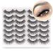 Losha Lashes 18mm Fluffy Natural Look Eyelashes Light Volume 14 Pairs Pack for Makeup (M809)