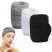 NATUCE 3 piece of cosmetics headband terry hair band for make-up adjustable hair protection band with Velcro fastener for sports yoga water spa cosmetics headband terry for face washing make-up