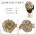 Fine Hair Part with Rubber Band - Dutt Hair Tie & Ponytail Extensions for Women & Girls - Light Ash Brown & Bleaching Blonde 38g - Curly Hair Accessories - Buy Online on GoSupps.com