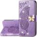 Monwutong Hzd Protective Cover for Xiaomi Redmi 12 - 3D Butterfly Pattern PU Leather Folding Stand Magnetic Cap & Card Compartments - Light Violet - Buy Online on GoSupps.com
