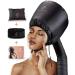 Eleganty Soft Bonnet Hood Hairdryer Attachment with Headband that Reduces Heat Around Ears and Neck to Enjoy Long Sessions - Used for Hair Styling, Deep Conditioning and Hair Drying (Black)