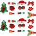 Christmas Hair Clips Kit Red Glitter Christmas Hair Barrettes Cute Hair Clips for Party - Buy Online on GoSupps.com