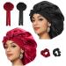 RVLZKCPG 2 pieces Large sleeping caps Silk Haude Satin Sleeping Haube Locken hood silk hood for sleeping hair protection for the night silk bonnet hood for curls sleep cap for long hair