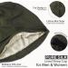 100% Mulberry Silk Lined Sleep Cap - Green | Hat Hut Pure Silk Bonnet - Buy Online on GoSupps.com