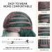 OUFEI Short Green Wavy Wig for Women - Synthetic Heat Resistant Hair for Daily Party & Cosplay - 13 Inches - Buy Online on GoSupps.com