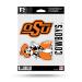 Rico Industries NCAA Oklahoma State Cowboys Primary Design Triple Sticker Sheet Oklahoma State Cowboys Primary Colors