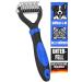 Decendo subfell brush for dogs & cats with medium to long hair |Animal hair brush against knotting |Perfect fur care with the cat brush & dog brush Unterwolle |Easy Groom Fellbrush SM Unterfellbrush S-M Blue