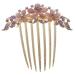 Mikinona Opal Comb Side Hair Clip Wedding Hair Accessories for Brides Floral Hair Clips Small Tooth Comb Bridal Hair Clip Hair Comb Clip Wide Tooth Combs for Women Hair Topper Alloy Purple