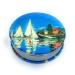 Cute Pill Organizer Small Pill Case Round Pocket Size Purse Pill Box Medicine Vitamin Cases Unique Gift for Father Argenteuil