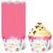 24pcs Dessert Cupcake Wrappers Pick for Ice Cream Hot Summer Hawaii Theme Decor Supplies Baby Shower Girls Boys Happy Birthday Party Decorations