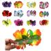 Flower Hibiscus Hair Clips Hawaiian Hawaii Hair Clip Set Tropical Luau Floral Leaf Barrettes Women Wedding Vacation Beach Pool Party Decorations Cosplay Costume Handmade Hair Accessories 12 Pack