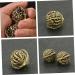 Frcolor Copper Walnut Hand Massage Balls - Deep Tissue Foot Massage Device | Retro Chinese Wenwan Handicraft - 3.5x3cm Golden - Buy Online on GoSupps.com