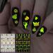 Glow in the Dark Halloween Nail Stickers - 3D Luminous Ghost & Pumpkin Nail Art Decals (9 Sheets) for DIY Decoration - Buy Online on GoSupps.com