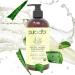 PURA D'OR Organic Aloe Vera Gel Lemongrass (16oz) - Natural Hydration for Skin & Hair, Sunburn Relief, Bug Bites, Eczema Treatment - No Artificial Preservatives - Buy Online on GoSupps.com