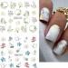 Spring Watercolor Nail Art Stickers - Floral and Butterfly Designs - Buy Online on GoSupps.com