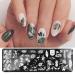 6-Piece Nail Stamping Plates Set with Stamper, Scraper, Chrysanthemum, Coconut Tree, and Leaf Designs - Manicure Nail Art Templates for Flowers - Nail Supplies - Buy Online on GoSupps.com