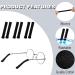 NHGAA 3 Pairs of Soft Elastic Knitted Cotton Glasses Ear Pads - Comfort Accessories for Sunglasses & Reading Glasses (Black) - Buy Online on GoSupps.com