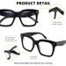 FEISEDY Blue Light Blocking Glasses for Men & Women Oversized Designer Square Eyewear B2695-FF in Bright Black Frame 51mm - Buy Online on GoSupps.com