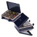 Pill Organizer 3 Times a Day Weekly Pill Box Medicine Organizer Box Travel Double Side 7 Day Pill Case with Backup One Day Hold for Fish Oils Vitamin Holder Supplement A-blue