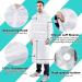 BFONS 2 Pcs Reusable White EVA Rain Ponchos for Adults | Waterproof Rain Coats for Camping, Hiking & Travel | Drawstring Hood & Sleeves | Men & Women - Buy Online on GoSupps.com