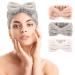 Tufusiur 3 Pack Women Makeup Headband for Washing Face Microfiber Elastic Bow Skincare Hair Band Spa Headbands for Women and Girls bow headband