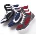 HUANLE Youth Sports Boxing Shoes - Breathable Wrestling Fitness Sanda Shoes with Ankle Guard, Non-Slip High-Top Men's Training Competition Boots in White/Red - Buy Online on GoSupps.com