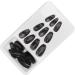Press On Nails Coffin Press On False Nail Tips Black False Nails Artificial Nails Fake Solid Color Solid Color Fake Nails Ballerina Nail Art Tips Sets - Buy Online on GoSupps.com