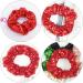 Red Sequin Hair Ties - 4pcs Christmas & Valentine's Day Elastic Ponytail Holders for Women & Girls - Buy Online on GoSupps.com