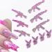 3D Gun Nail Charms 22PCS - Gold, Silver, Pink Alloy Rabbit Rhinestone Nail Art Decorations - Buy Online on GoSupps.com