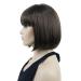 Shop Lydell Synthetic Short Bob Wig Cute Flat Bangs Heat Resistant Light Chestnut Brown & Light Brown - Buy Online on GoSupps.com