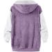 Shop Hanxiulin Oversized Plush Hoodie Coat - Elegant Winter Jacket for Women Lined & Quilted 5XL Purple - Buy Online on GoSupps.com