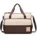 KMRLOFIY 5 Set Baby Diaper Bag - Stylish & Functional Mama Handbag with Bottle Holder & Diaper Pad for Travel - Brown - Buy Online on GoSupps.com