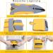 Buy Ownpets Waterproof Dog Rain Jacket with Hood | Adjustable Reflective Straps | Yellow & Gray (S) - Perfect for All Weather - Buy Online on GoSupps.com