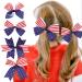 4th of July Patriotic Hair Bows Clips & Hairpins Set for Kids - USA Flag Hair Accessories for Independence Day - 4Pcs - Buy Online on GoSupps.com