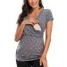 Love2Mi Maternity Nursing Shirt - Short Sleeve V-Neck Breastfeeding Tee - Pregnancy S Flower45 - Buy Online on GoSupps.com