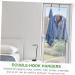 Holibanna 2pcs Over Hangers Hook Iron Bathroom Hanger Hooks No-Punching Door Towel Double-Hook Coat Wall - Buy Online on GoSupps.com