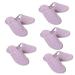 5 pairs of guest shoes set disposable universal size slippers high quality anti -slip hotels lip coral fleece for party guest slipper (f: 5 pairs purs) 40/41 EU f 5 pairs purple
