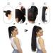 30 Inch Curly Drawstring Ponytail Extensions for Black Women - Natural Black 190g - Human Hair Feel - Thick & Natural Looking - Water Wave Long Ponytail with 2 Clips In - Synthetic Hairpiece - Buy Online on GoSupps.com