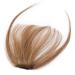 Clip in Fringe Human Hair 100% Real Remy Light Bangs (#6 Light Brown)