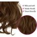 OMGREAT Ombre Halo Hair Extensions 20 Inch Curly Synthetic Hair Light Chestnut Brown - Heat Friendly Fiber - No Clip Headband - Buy Online on GoSupps.com