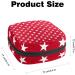 Anna Cowper White Stars on Red Background Menstrual Cup Storage Bag - Portable Period Pouch for Women & Girls - 1Pc Multi-colored - Buy Online on GoSupps.com