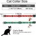 Giecooh Halloween Cat Collar 2 Pack - Adjustable Breakaway Safety Collars for Kittens - Red+Green - Boys & Girls 7-11 - Buy Online on GoSupps.com