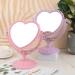 2 Pack Heart Mirror - Double-Sided Rotatable Cosmetic Mirror for Girls Bedroom (Pink & Purple) - Buy Online on GoSupps.com