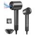 Professional Hair Dryer with Diffuser -Bopcal High-Speed Ionic Hair Dryer 1500W Fast Drying Low-Noise Hairdryer 3 Speeds & 4 Temps with Travel Size for Styling at Home/Salon Black