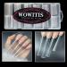 3XL Super Long Square Acrylic Nail Tips - 240 Pcs Straight Half Cover Fake Nails with Case - Buy Online on GoSupps.com