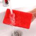 Reusable Scrub Pads Kits Shower Brush Scouring Pads Scrubber with Long Handle Sponges Scrubber Easily to Cleaner Red - Buy Online on GoSupps.com