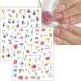 JMEOWIO 9 Sheets Spring Flower Nail Art Stickers Decals Self-Adhesive Colorful Summer Floral Nail Supplies Nail Art Design Decoration Accessories - Buy Online on GoSupps.com
